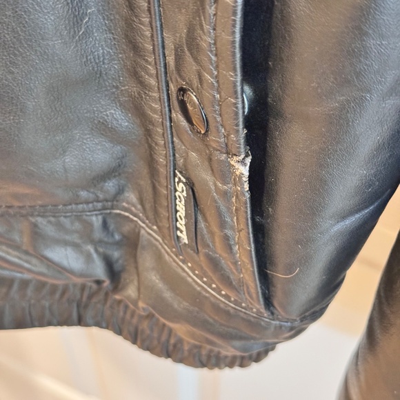 Schott Vintage Black Leather Jacket Size 40 - Picture 7 of 16